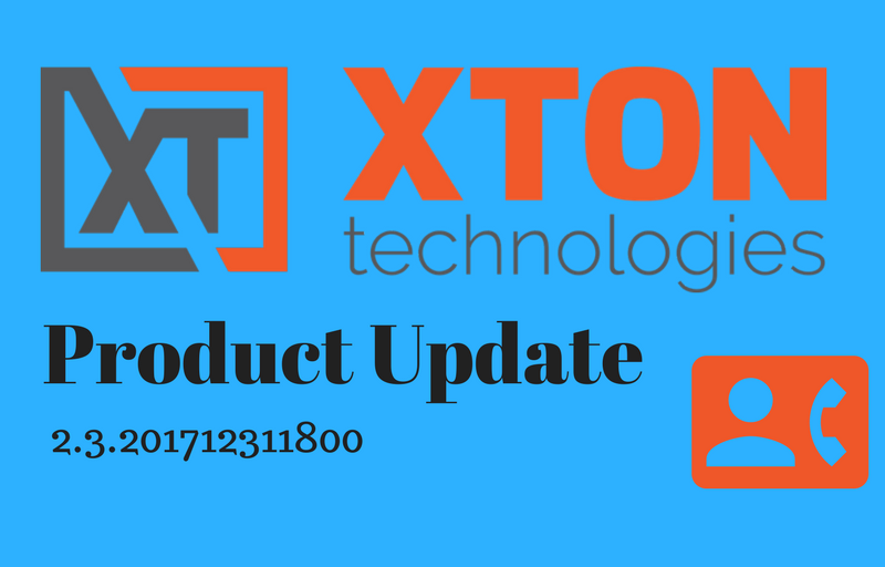 XtonTech Product Update 2.3.201712311800 Emergency Workflow mass requests mass approve reset after connect
