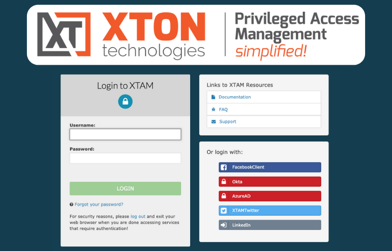 Xton Access Manager Product Update 2.3.202003082259 facebook twitter oauth oauth2